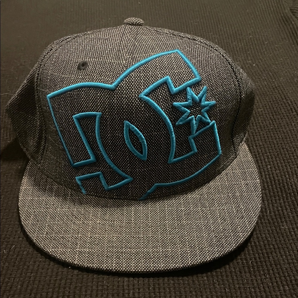DC Charcoal and Teal Cap